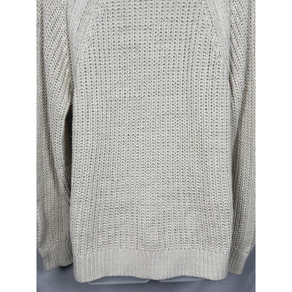 Garnet Hill Linen Cotton Maren Cardigan Sweater Coastal Cozy Relaxed Size Large - Picture 8 of 12